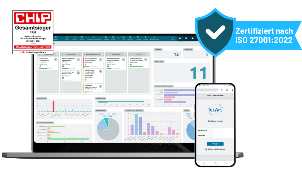 TecArt CRM Pro für Dienstleister